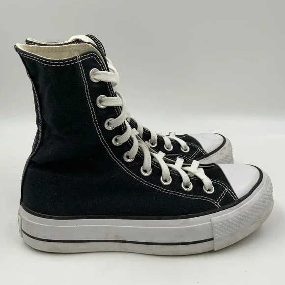 Converse Chuck Taylor All Star Platform High Top Sneakers Black Womens Size 6.5 - Picture 3 of 8